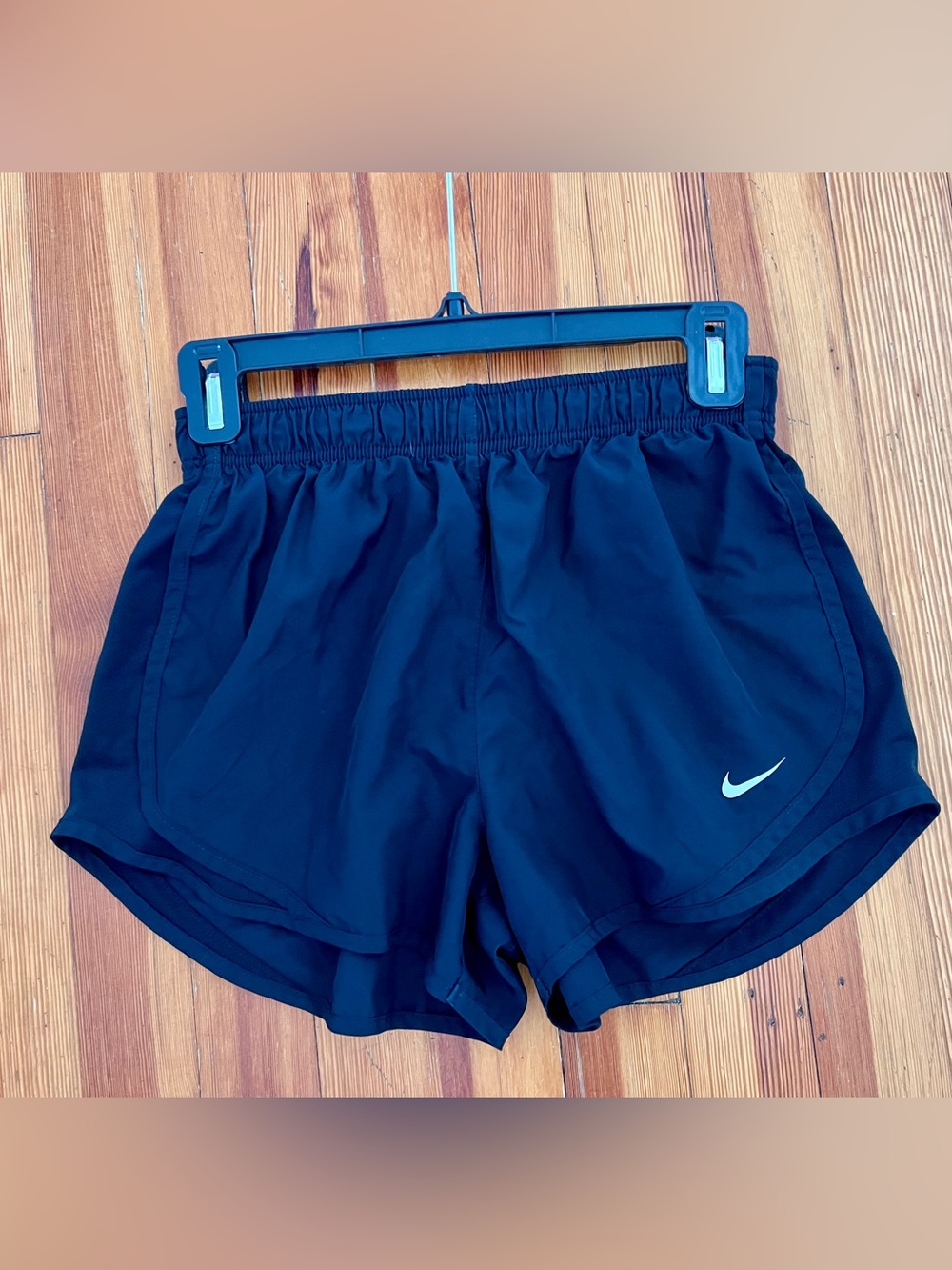 Nike Black Women's Athletic Shorts with White Swoosh